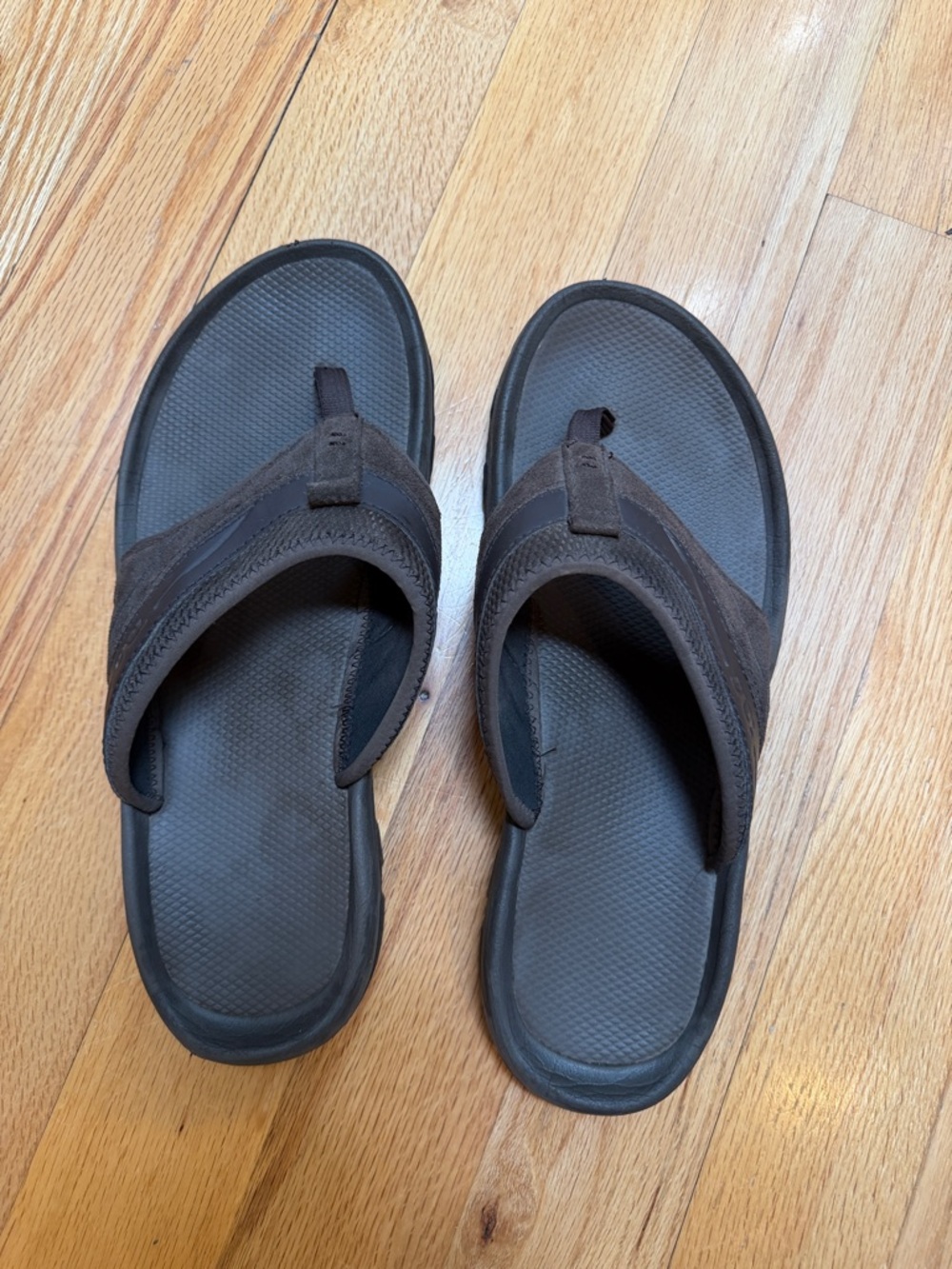 TEVA Men's Brown Comfort Flip-Flop Sandals - Padded Thong Support SIZE 14